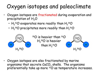 Oxygen isotopes and climate change and past climate studies | PPT