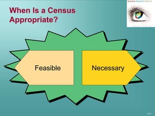 14-9
When Is a Census
Appropriate?
Necessary
Feasible
 