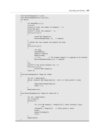 Searching and Sorting 455
int main()
{
{
{
{
{
{
while(j<=n)
{
 