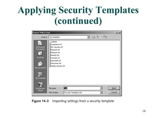 Applying Security Templates (continued) 