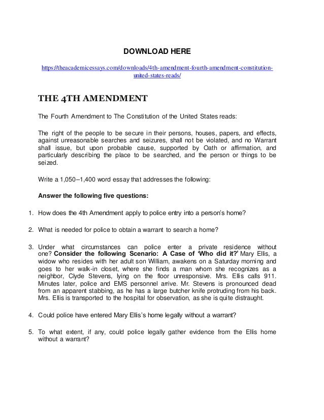 the fourth amendment to the constitution of the united states reads