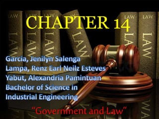 CHAPTER 14
“Government and Law”
 
