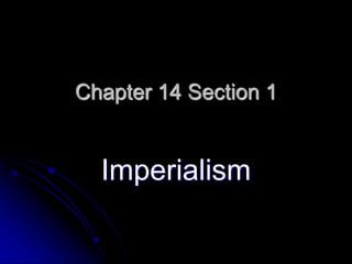 Chapter 14 Section 1


  Imperialism
 