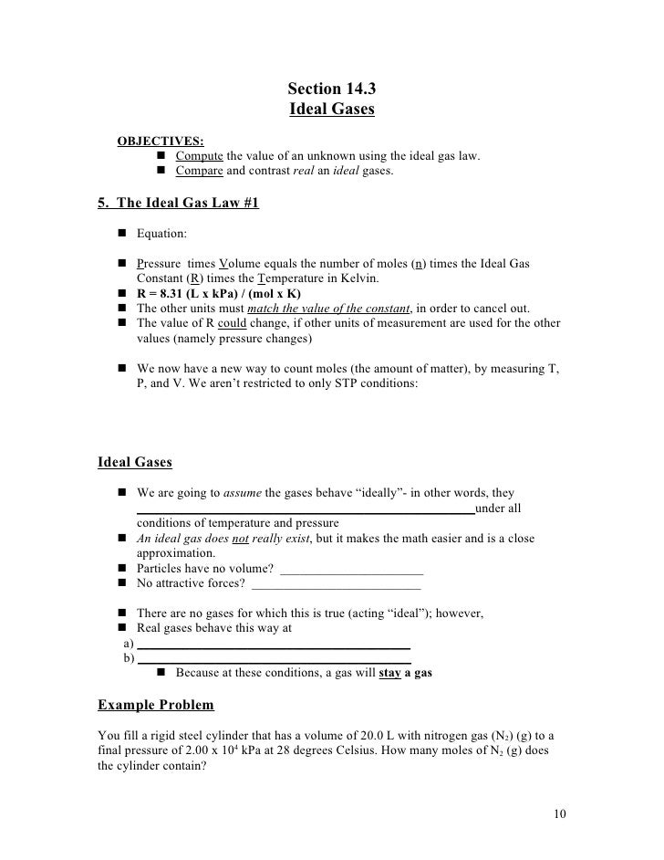 Worksheets Behavior Of Gases Worksheet behavior of gases worksheet hypeelite chemistry chp 14 the notes
