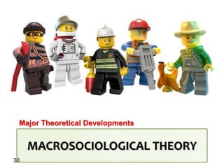 MACROSOCIOLOGICAL THEORY
Major Theoretical Developments
30
 