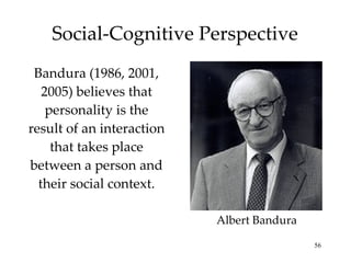 Social-Cognitive Perspective ,[object Object],Albert Bandura 