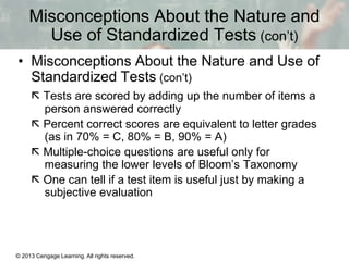 Misconceptions About the Nature and
Use of Standardized Tests (con’t)
• Misconceptions About the Nature and Use of
Standar...