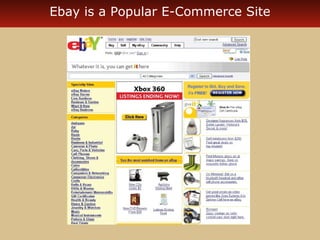 Ebay is a Popular E-Commerce Site 
 