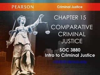 SOC 3880
Intro to Criminal Justice
mbritz@clemson.edu
Criminal Justice
CHAPTER 15
COMPARATIVE
CRIMINAL
JUSTICE
 
