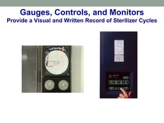 Gauges, Controls, and Monitors
Provide a Visual and Written Record of Sterilizer Cycles
 