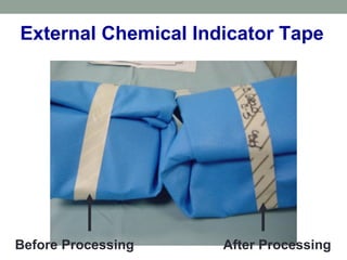 External Chemical Indicator Tape
Before Processing After Processing
 