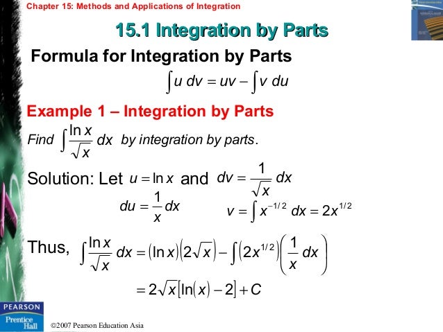 Chapter 15 - Methods and Applications of Integration
