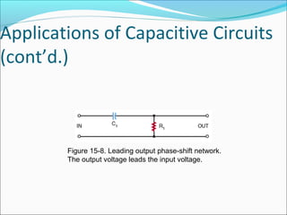 Applications of Capacitive Circuits
(cont’d.)
Figure 15-8. Leading output phase-shift network.
The output voltage leads the input voltage.
 