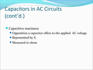 capacitive ac circuits | PPT