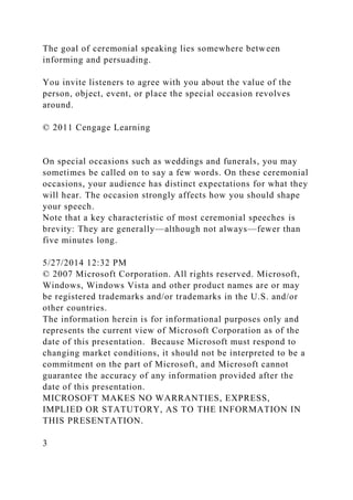 Chapter 15Ceremonial Speaking for Special OccasionsSPEAK.docx
