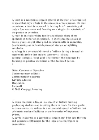 Chapter 15Ceremonial Speaking for Special OccasionsSPEAK.docx