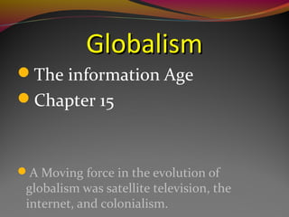 Chapter 15 globalism 20 21st century | PPT