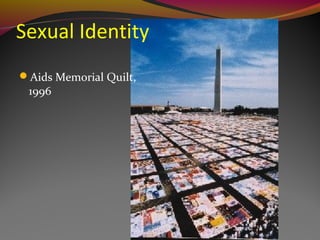 Sexual Identity
Aids Memorial Quilt,
1996
 