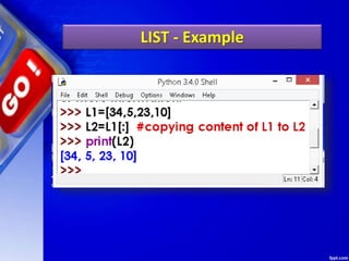 LIST - Example
 
