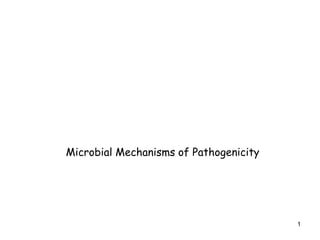 1
Microbial Mechanisms of Pathogenicity
 