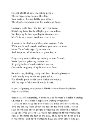 CHAPTER 15 Postpartum AdaptationsCase 1You are caring for L docx