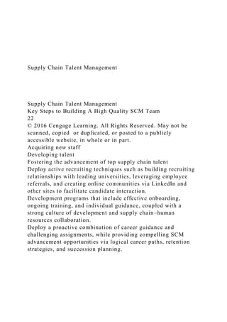 Scm Talent Development CHAPTER 15Strategic Challenges and Change for Supply Chains.docx