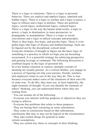 Chapter 15 Strategic Thinking Part OneStrategic thinking has tw.docx