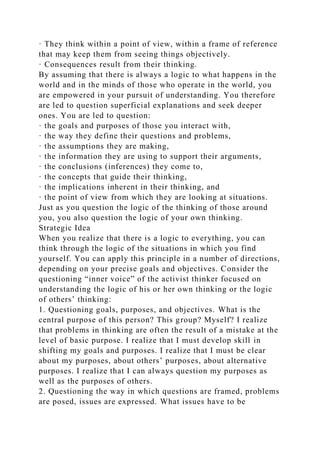 Chapter 15 Strategic Thinking Part OneStrategic thinking has tw.docx