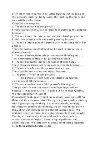 Chapter 15 Strategic Thinking Part OneStrategic thinking has tw.docx
