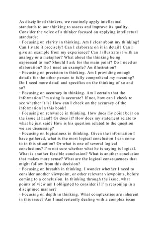 Chapter 15 Strategic Thinking Part OneStrategic thinking has tw.docx