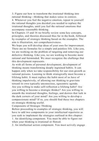 Chapter 15 Strategic Thinking Part OneStrategic thinking has tw.docx