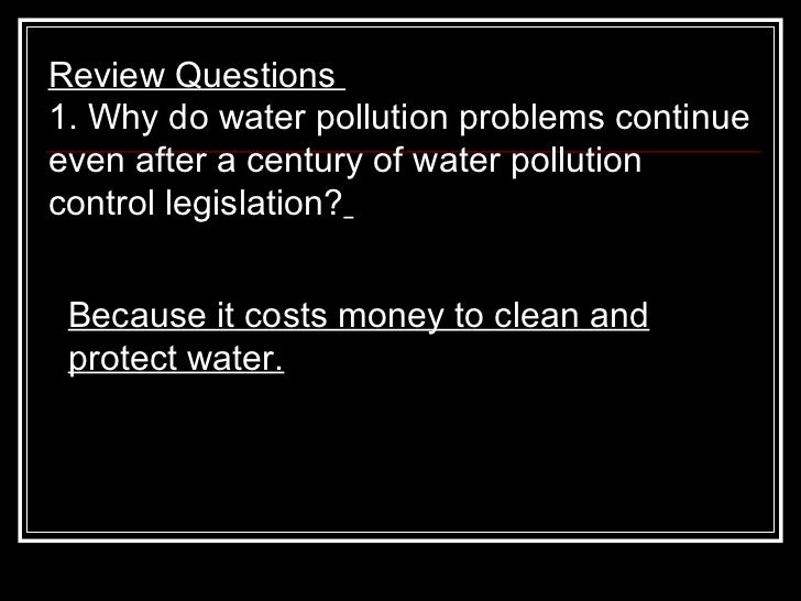 Chapter 15 water quality and pollution