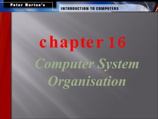 c hapte r 16
Computer System
 Organisation
 