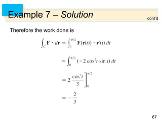 6767
Example 7 – Solution
Therefore the work done is
cont’d
 