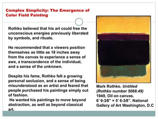 Chapter 16 abstract expressionism and the new american sculpture | PPTX