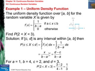 Chapter 16 - Continuous Random Variables | PPT