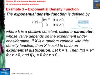 Chapter 16 - Continuous Random Variables | PPT