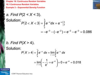 Chapter 16 - Continuous Random Variables | PPT