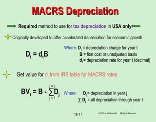 Macrs Rates Chapter 16 depreciation methods | PPT