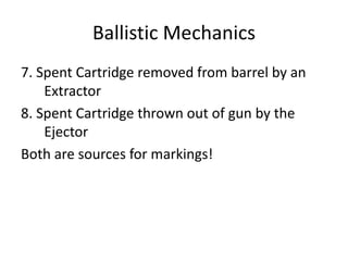 Chapter_16_-_FirearmsToolMarks.ppt for Criminal Investigation Class | PPT