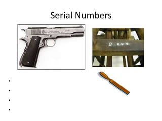 Chapter_16_-_FirearmsToolMarks.ppt for Criminal Investigation Class | PPT