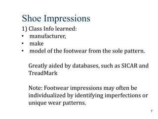 Shoes Example Database Chapter_16_-_FirearmsToolMarks.ppt for Criminal Investigation Class | PPT