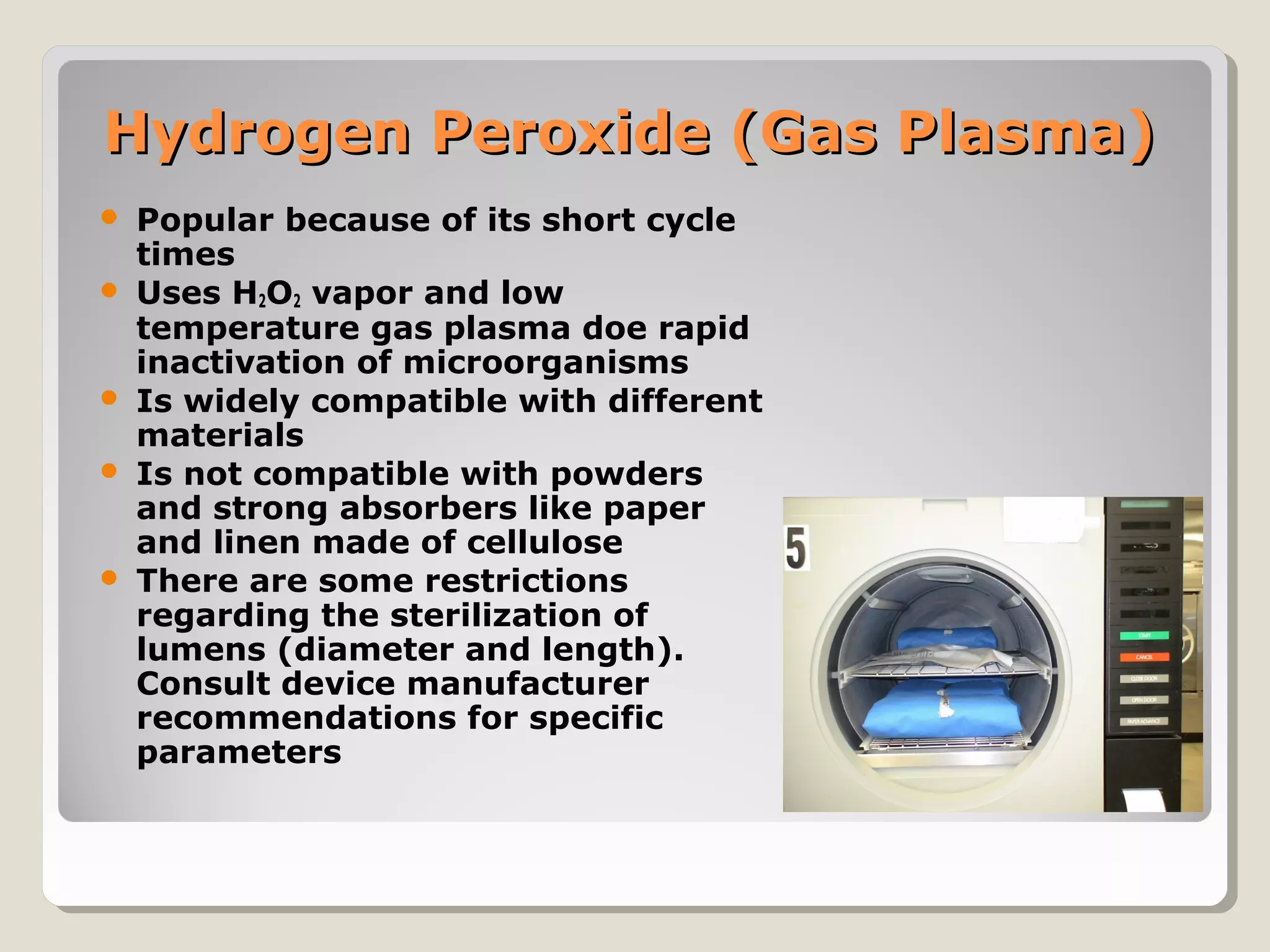 H2o2 Vsterilization Chapter 16 low temperature sterilization | PPT