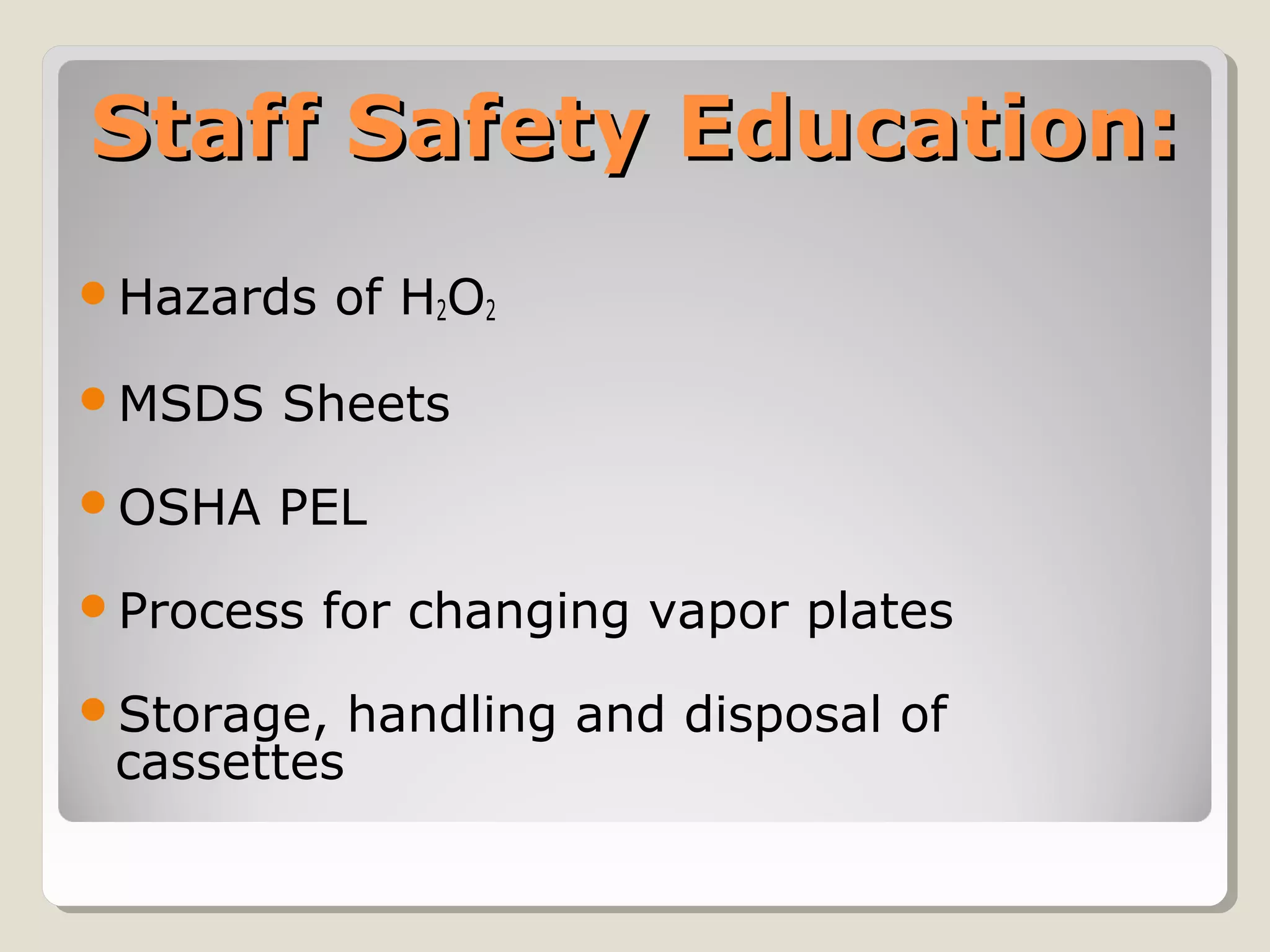 H2o2 Disposal Chapter 16 low temperature sterilization | PPT