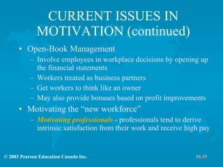 Chapter 16 Motivating Employees | PPT