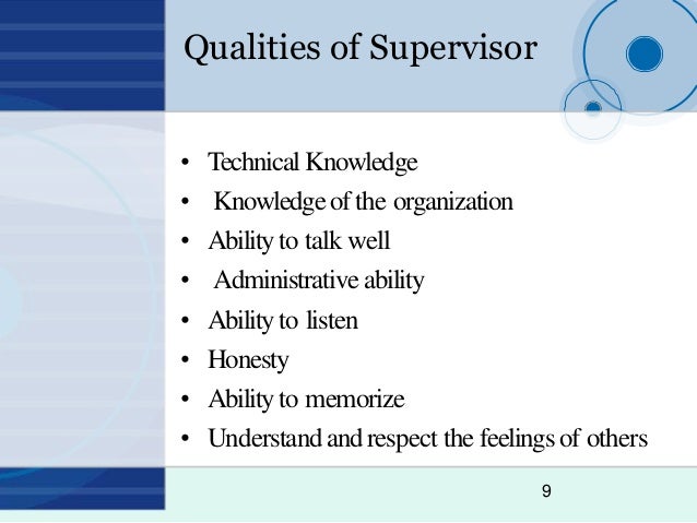 Supervision Types Techniques Function And Responsibilities Of Of
