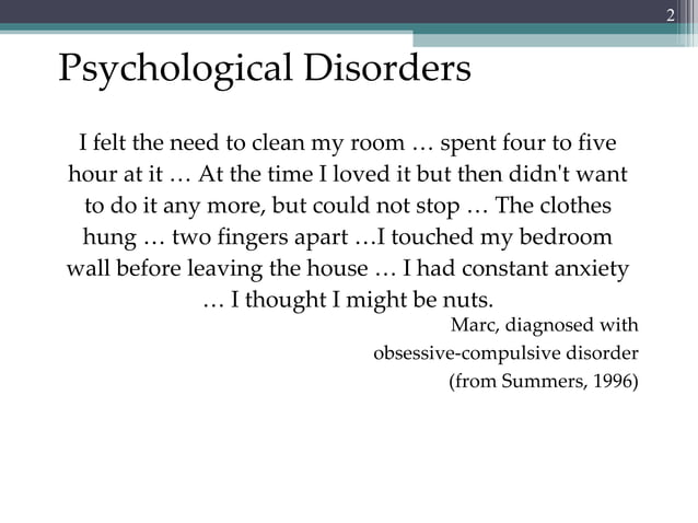 Chapter 16 ap psych- Abnormal Psych | PPT