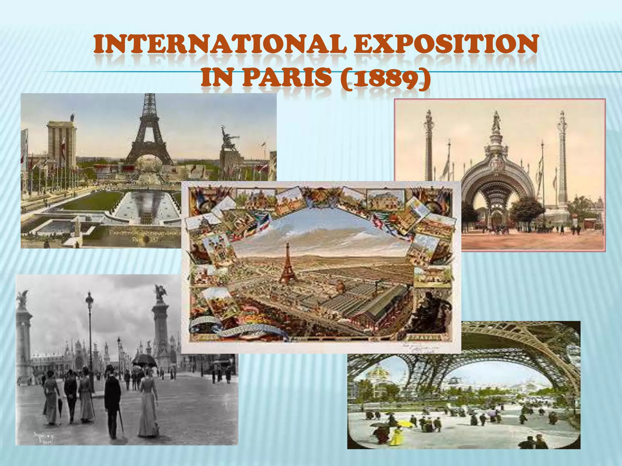 INTERNATIONAL EXPOSITION
IN PARIS (1889)
 
