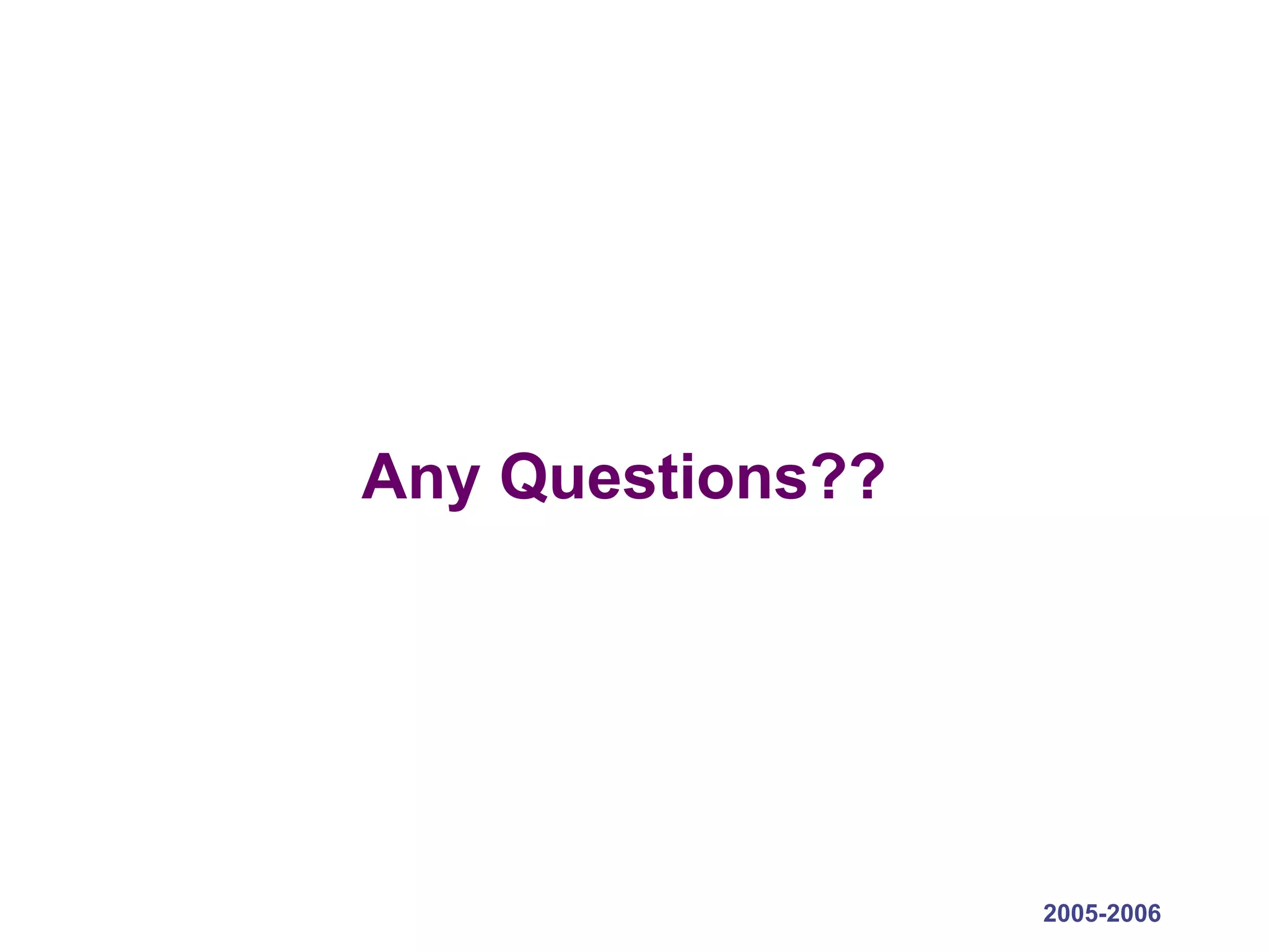 Any Questions?? 2005-2006 