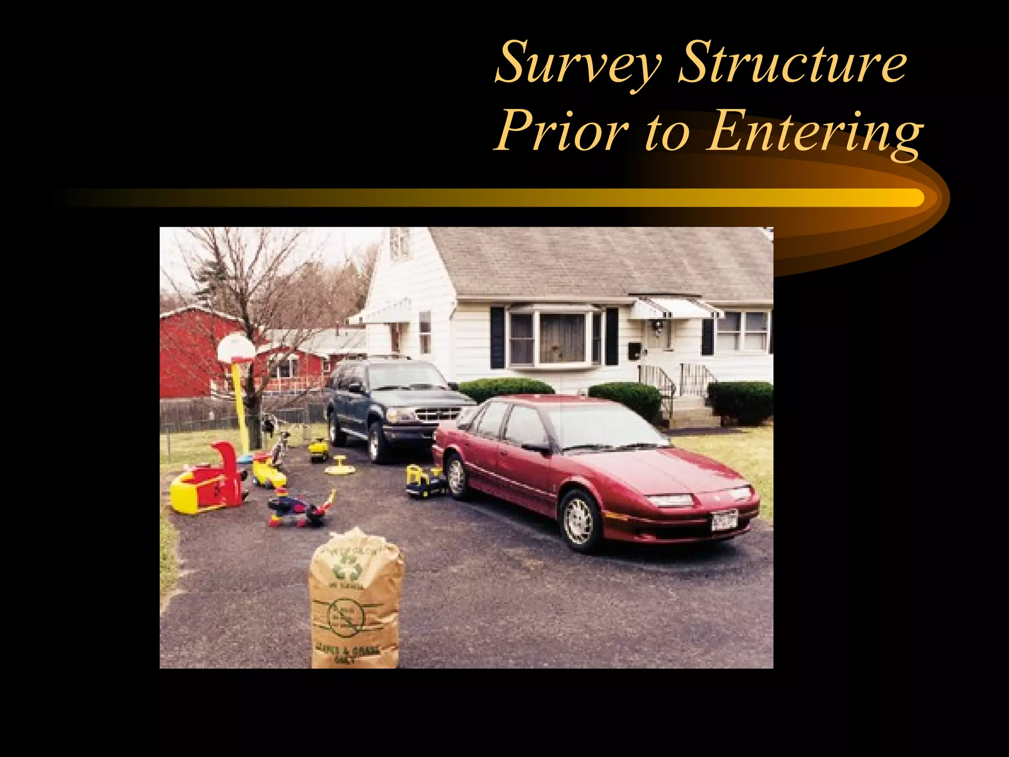 Survey Structure  Prior to Entering 